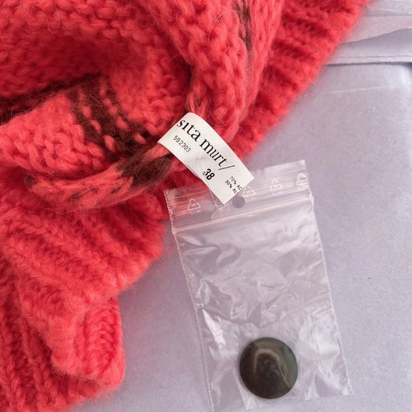 Anthropologie Ella Striped Cardigan Sweater By Sita Murt Barcelona size S - Picture 7 of 8